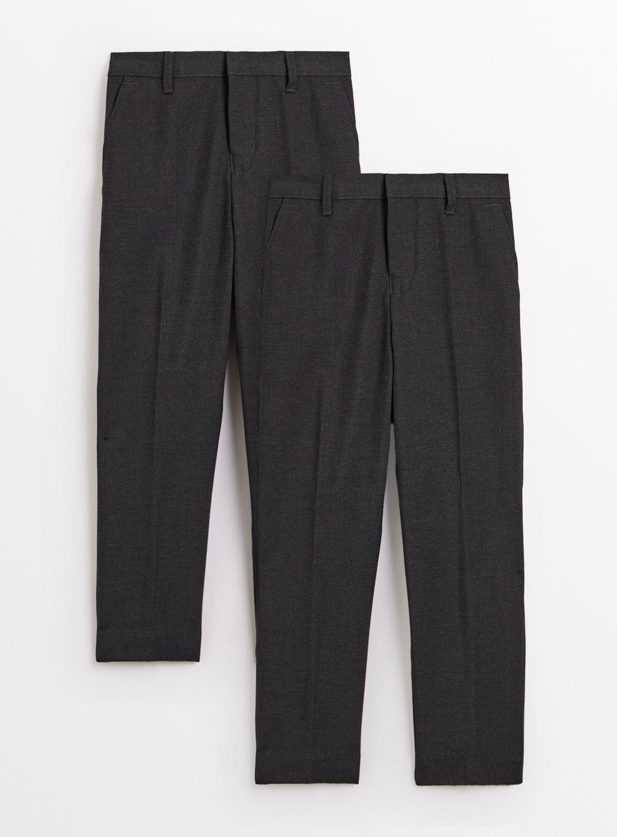 2 Pack Trousers with Reinforced Knees & Extendable Hems Longer Leg 