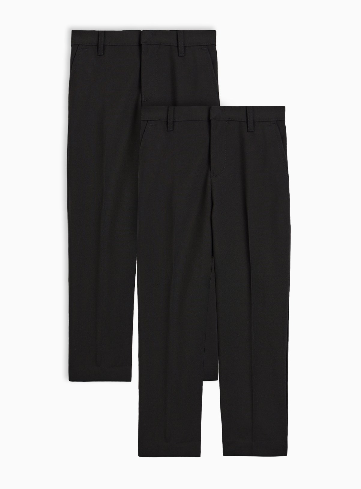 2 Pack Woven Trousers with Reinforced Knees & Extendable Hem  