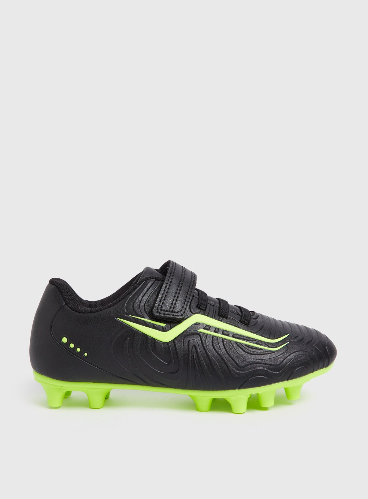 Black Contrast Neon Studded Football Boots 