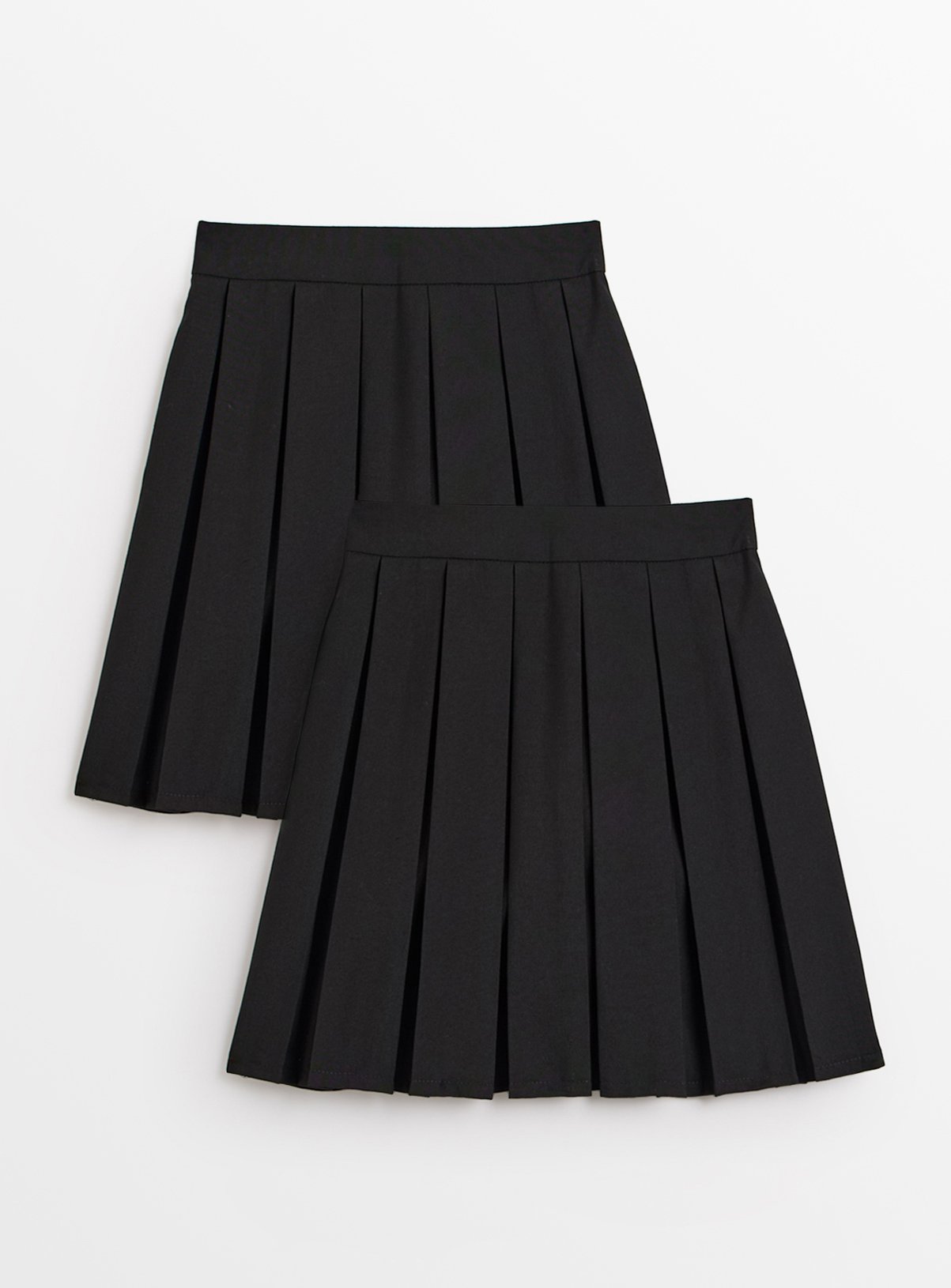 2 Pack Permanent Pleat Skirts