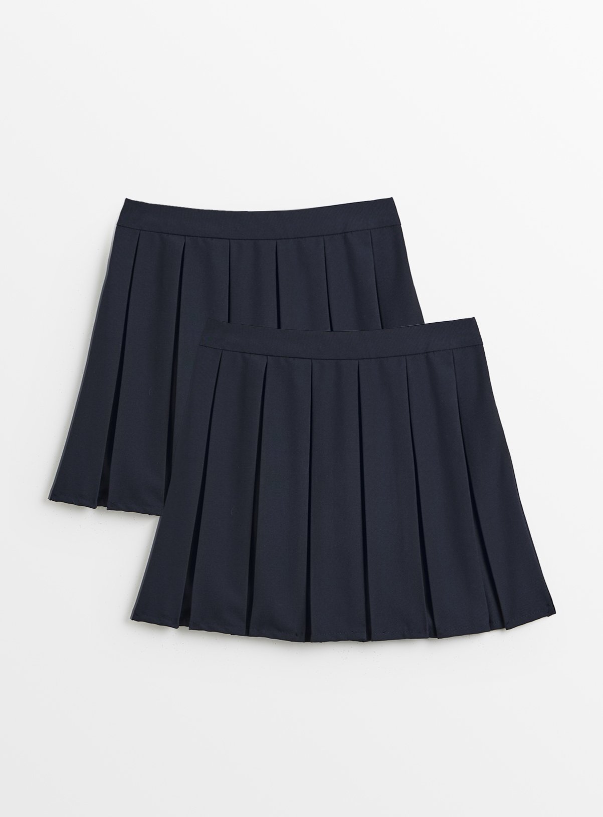 2 Pack Navy Permanent Pleat Skirts 7 years
