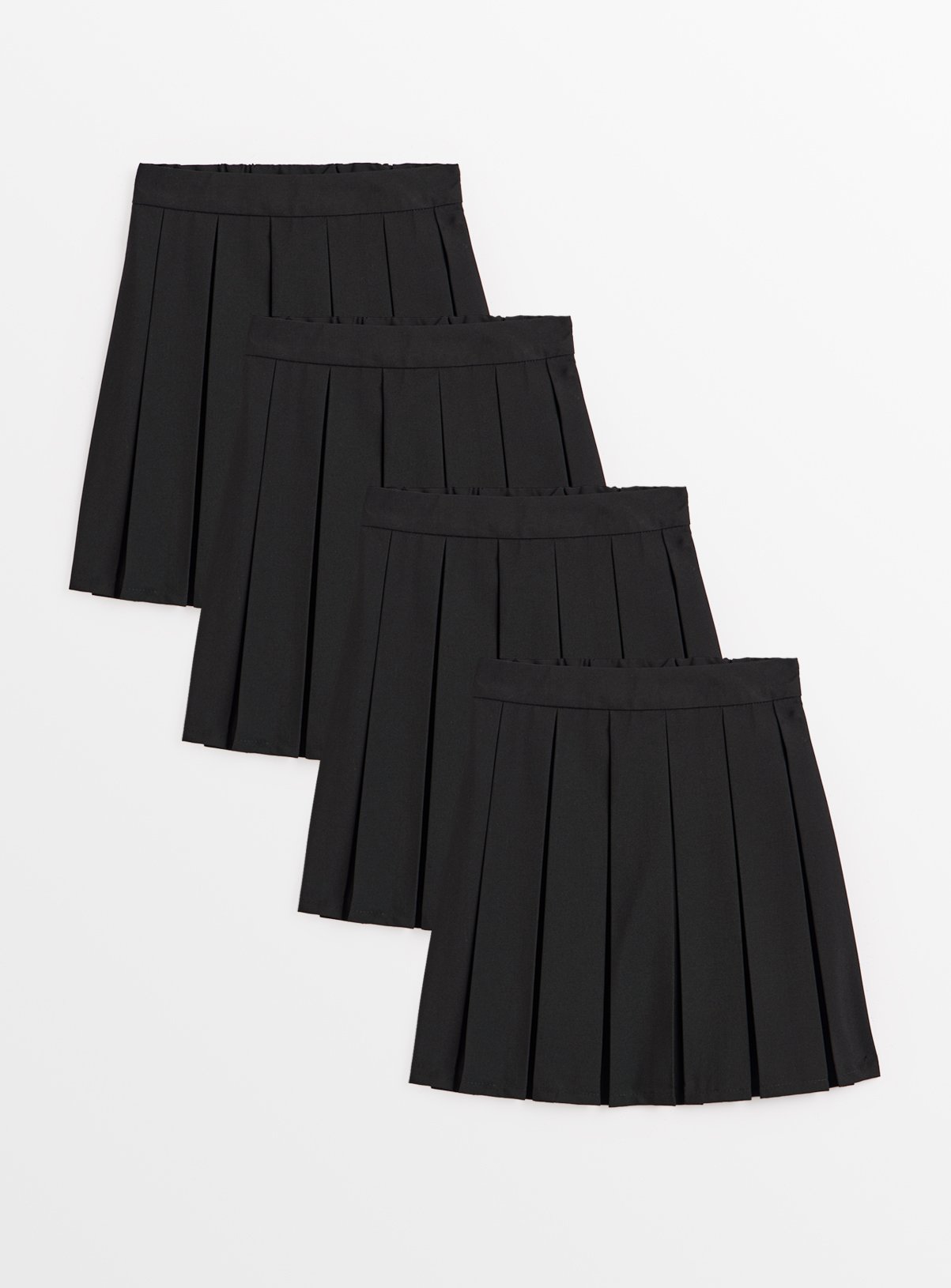 4 Pack Black Pleated Skirts 6 years