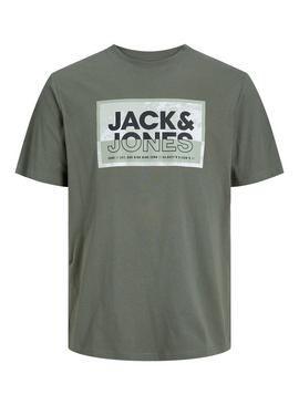 JACK & JONES JUNIOR Green Jcologan Short Sleeved Crew Neck Tee Junior 
