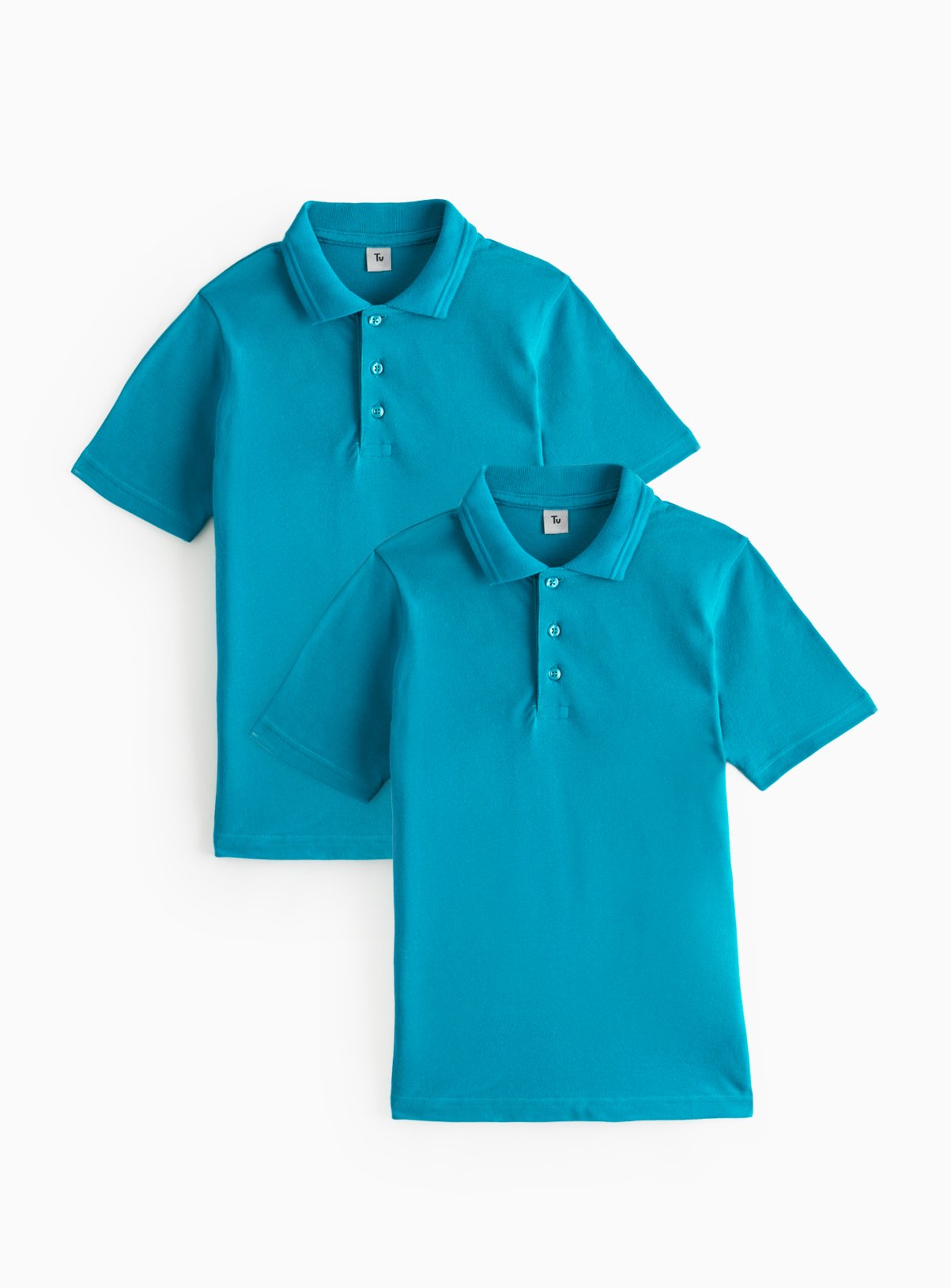 2 Pack Jade Unisex Polo Shirts 7 years