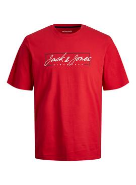 JACK & JONES JUNIOR Red Short Sleeved Crew Neck Tee Junior 