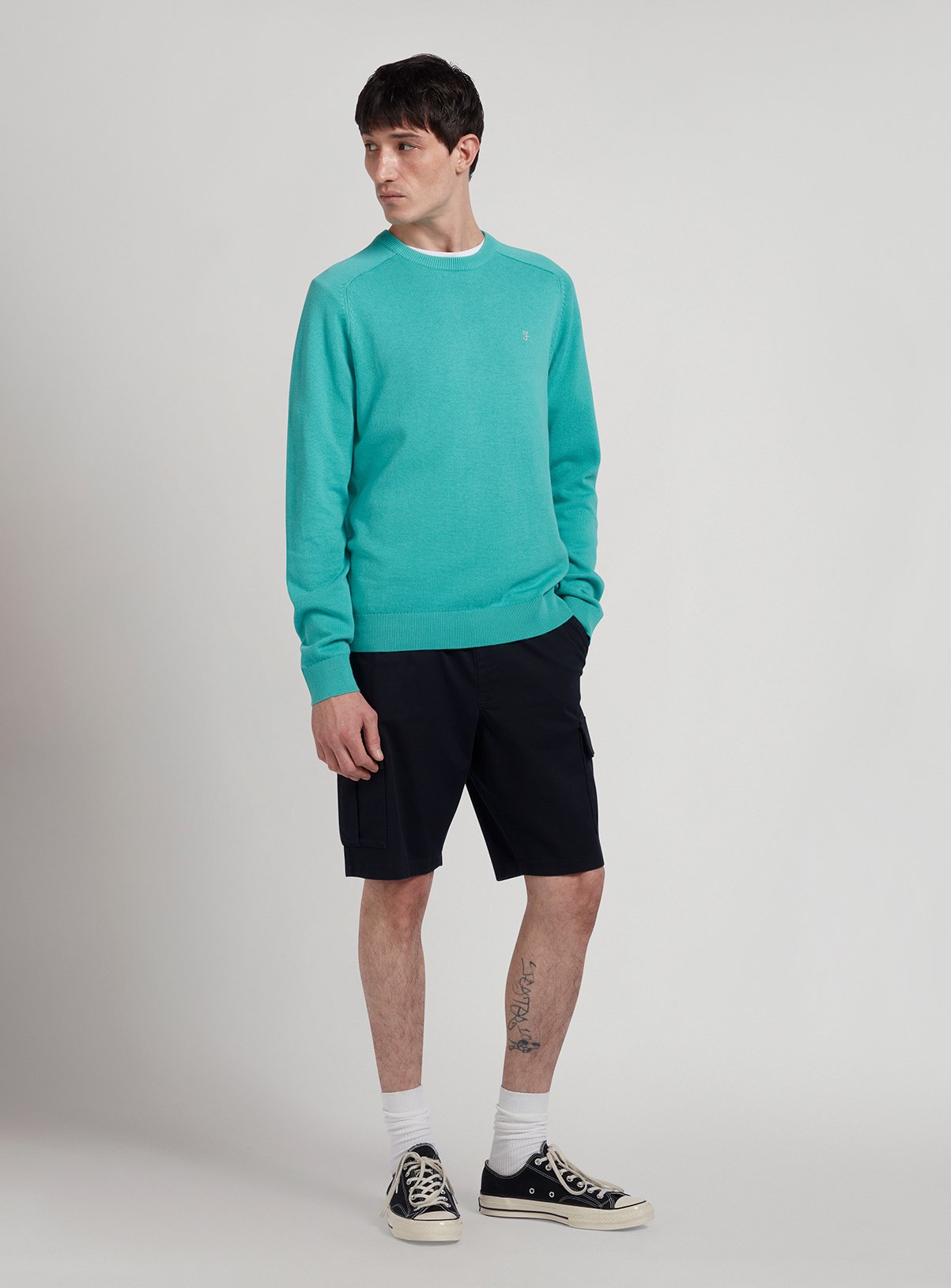 FARAH Stern Crew Neck Cotton Jumper