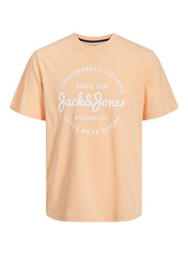 JACK & JONES JUNIOR Orange Jjforest Short Sleeved Crew Neck Tee Junior 