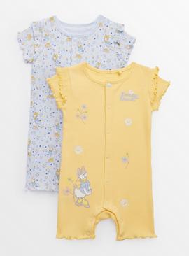 Disney Daisy Duck Short Sleeve Rompers 2 Pack 9-12 months