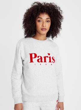 Grey Paris Crew Neck Sweatshirt 