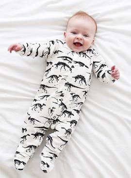 FRED & NOAH Milk Dino Sleepsuit 