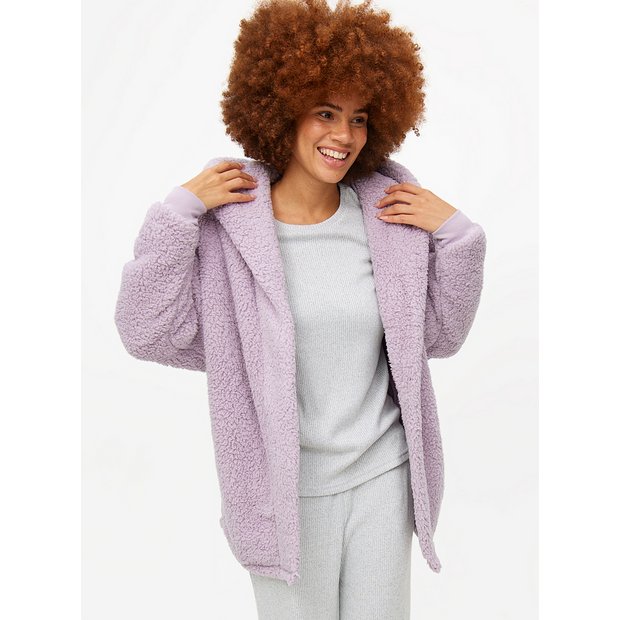 Buy Lilac Borg Hooded Lounge Cardigan 10 Loungewear Tu