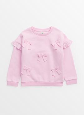 Pink Bow Detail Sweatshirt 
