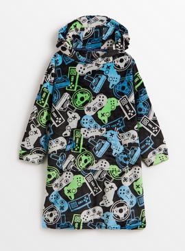 Buy Mini Me Black Gaming Print Fleece Hooded Blanket 5 6 years Pyjamas Tu