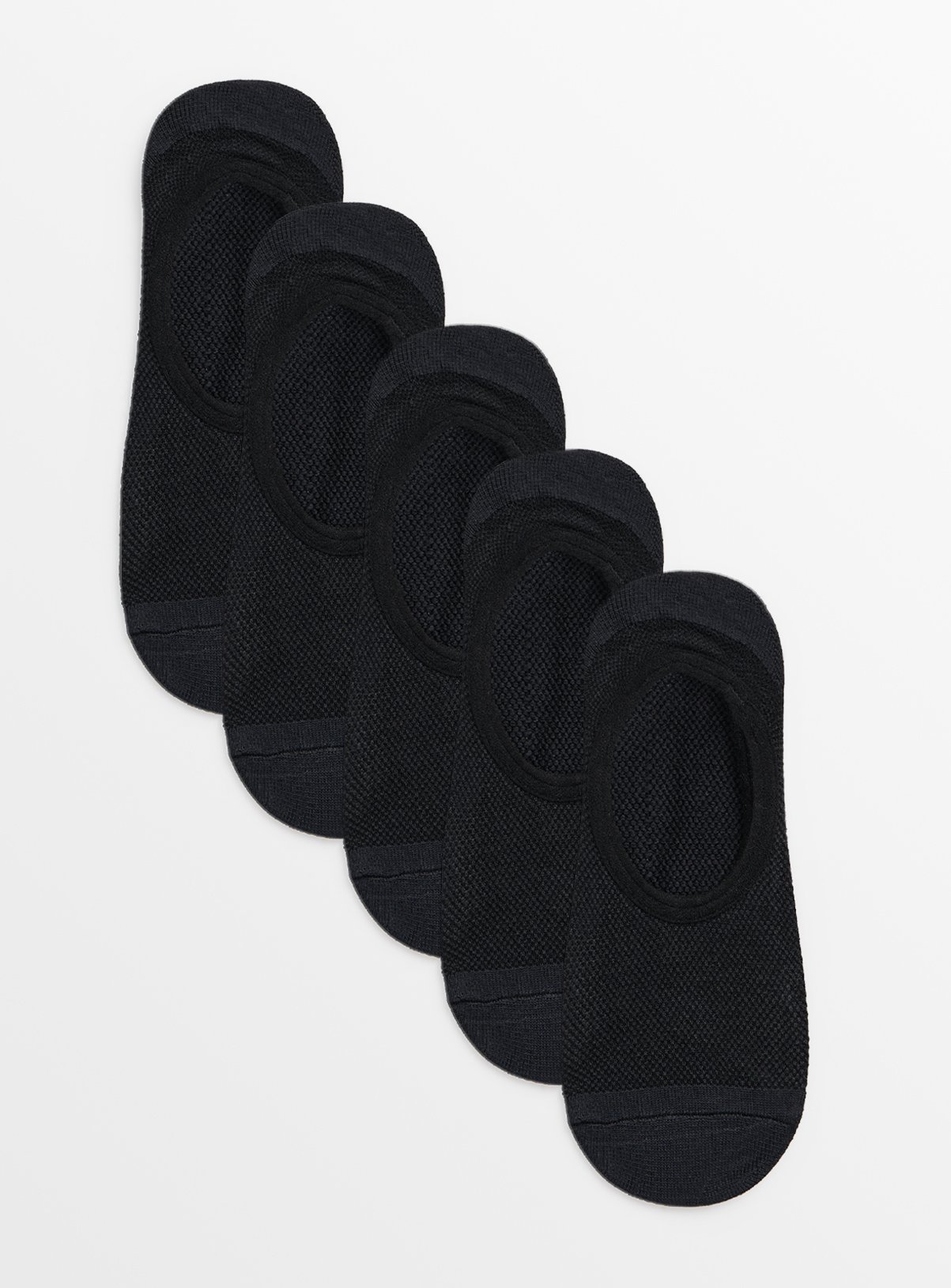 Black Mesh Footsies 5 Pack 