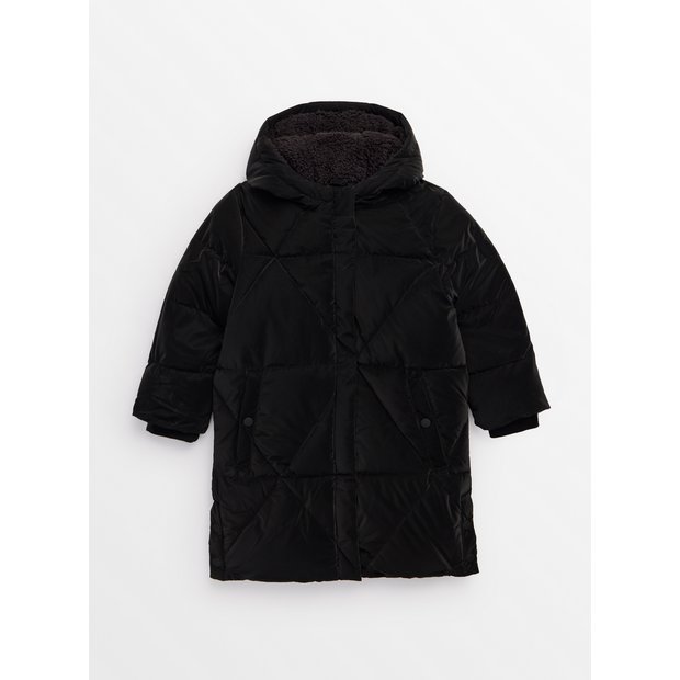 Buy Black Longline Puffer Coat 5 6 years Coats and jackets Tu