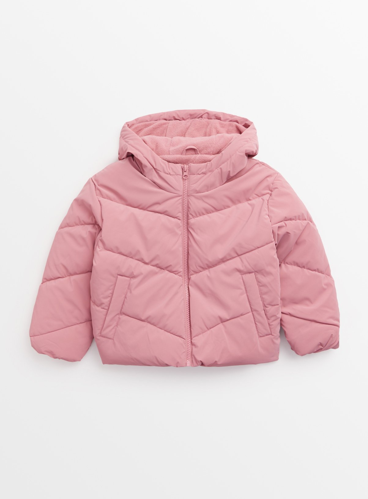 Buy Pink Hooded Puffer Coat 5-6 years Coats and jackets Tu