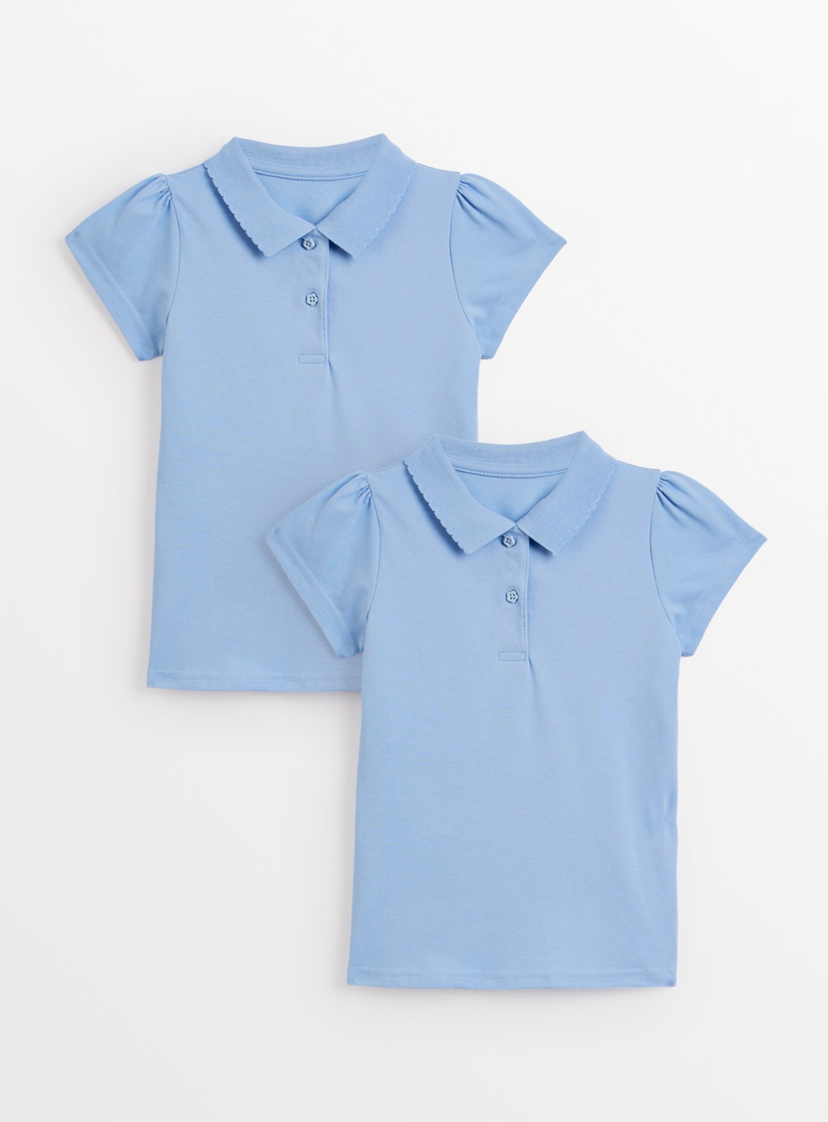2 Pack Blue Polo Shirts 12 years