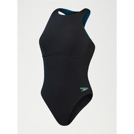 SPEEDO Womens Racer Zip Swimsuit with Integrated Swim Bra 