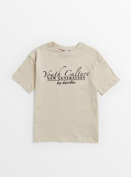 Stone Graphic Back Print T-Shirt  