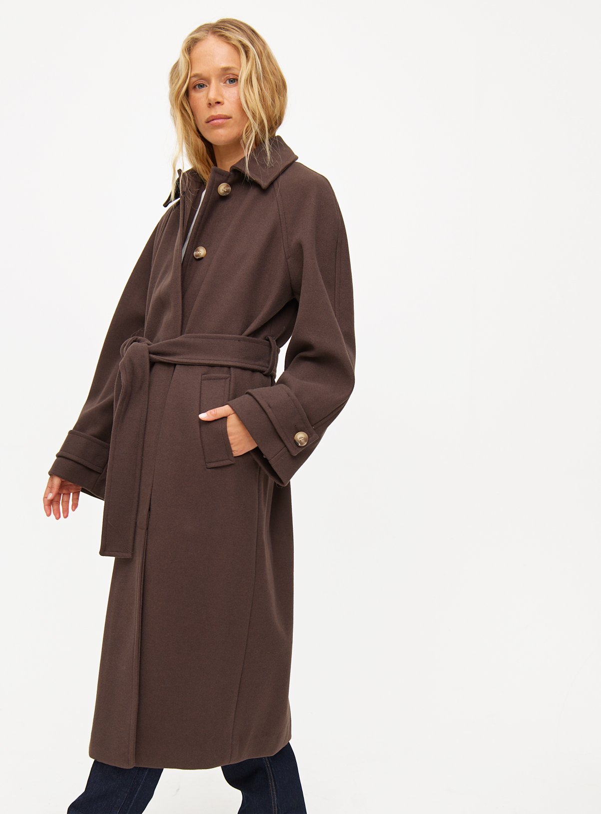 Buy Brown Wool-Look Trench Coat 10 Coats Tu