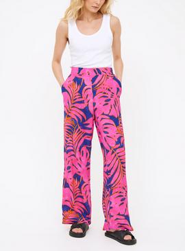 Bright Leaf Oversized Wide Leg Trousers 