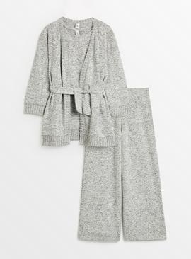 Grey Soft Knitted 3 Piece Set  