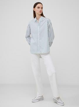 FRENCH CONNECTION Rhodes Poplin Sleeve Detail Shirt 