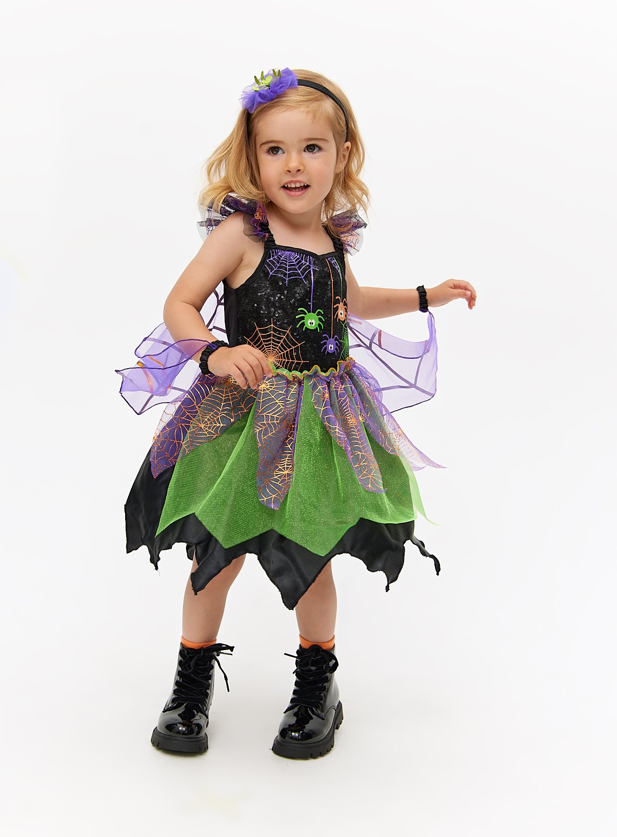 Halloween Spider Winged Fancy Dress Costume  