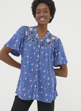 FATFACE Polly Layered Floral Top 