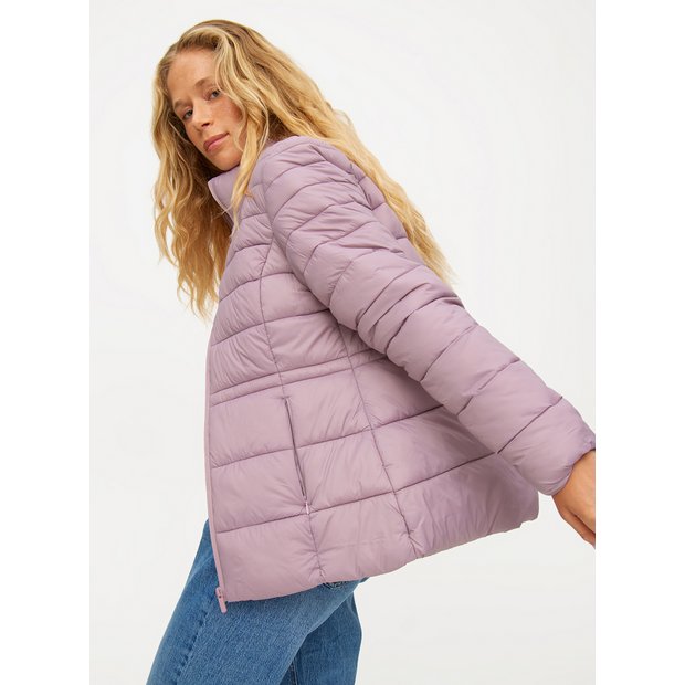 Pink padded jacket best sale