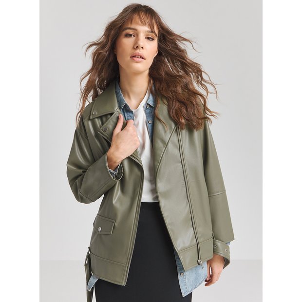 Buy SIMPLY BE Oversized Belted Biker 12 Biker jackets Tu