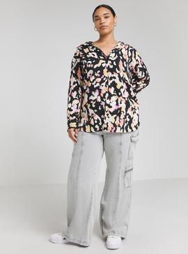 SIMPLY BE Large Scale Leopard Relaxed Shirt 