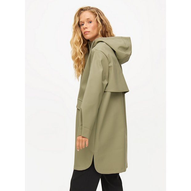 Buy Khaki Longline Rubberised Raincoat L Coats Tu