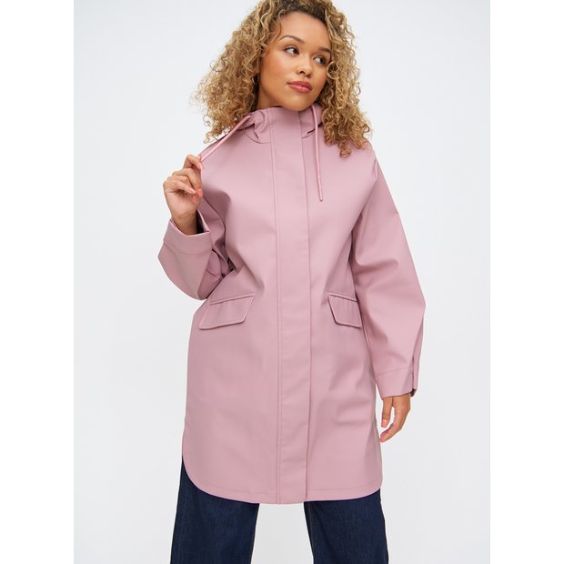 Buy Pink Longline Rubberised Raincoat L Coats Tu