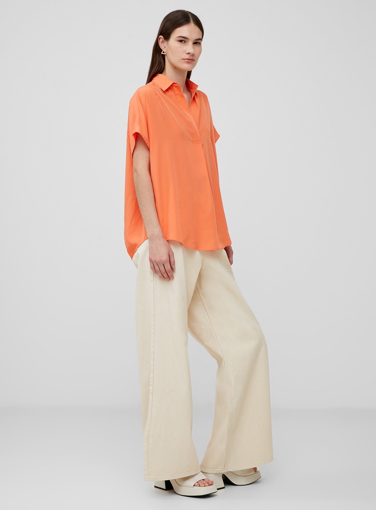 FRENCH CONNECTION Crepe Light Sleeveless Popover 