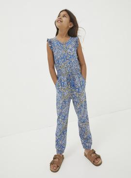 FATFACE Aztec Jersey Printed Jumpsuit 3-4 Years