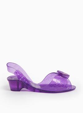 Disney Rapunzel Purple Heeled Jelly Shoes One Size