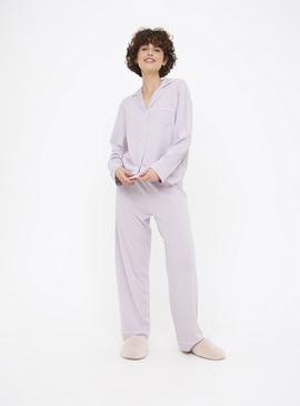 Lilac Jersey Traditional Pyjamas 
