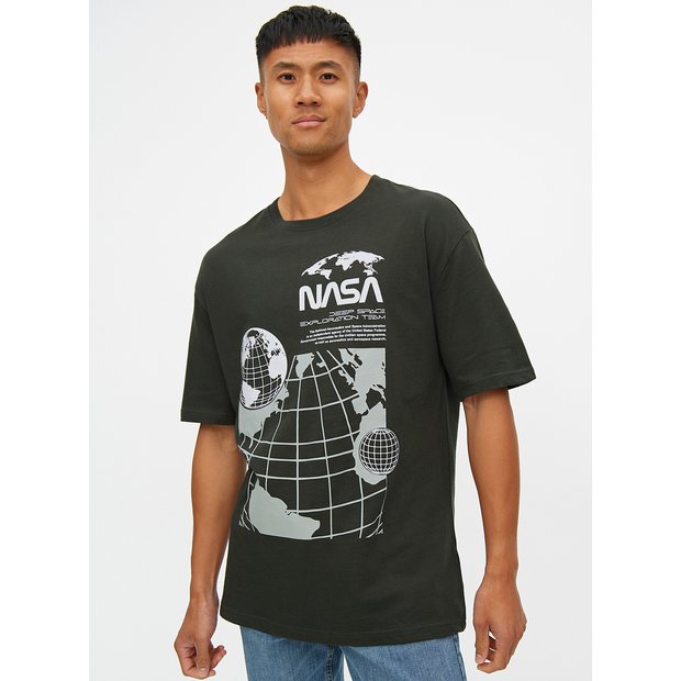 Buy NASA Black Graphic Print Relaxed Fit T Shirt L T shirts and polos Tu