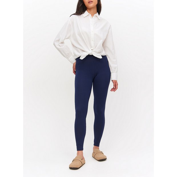 Buy Navy Modal Blend Soft Touch Leggings L Leggings Tu