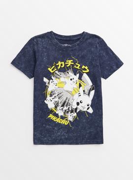 Pokemon Navy Washed Graphic T-Shirt 5 years