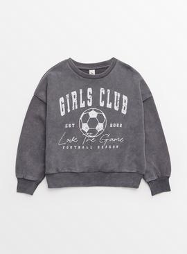 Grey Football Graphic Sweatshirt 