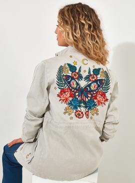 JOE BROWNS Boutique Vintage Embroidered Festival Utility Jacket 