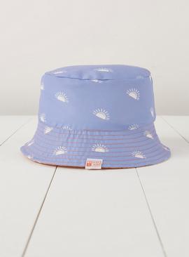 GRASS & AIR Sun Print Reversible Bucket Hat Lavender 