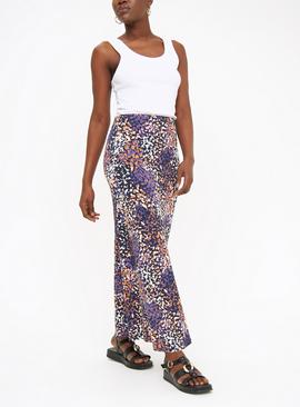 Leopard Print Maxi Skirt 