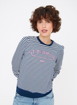 Navy Stripe St Germain Graphic Sweatshirt 