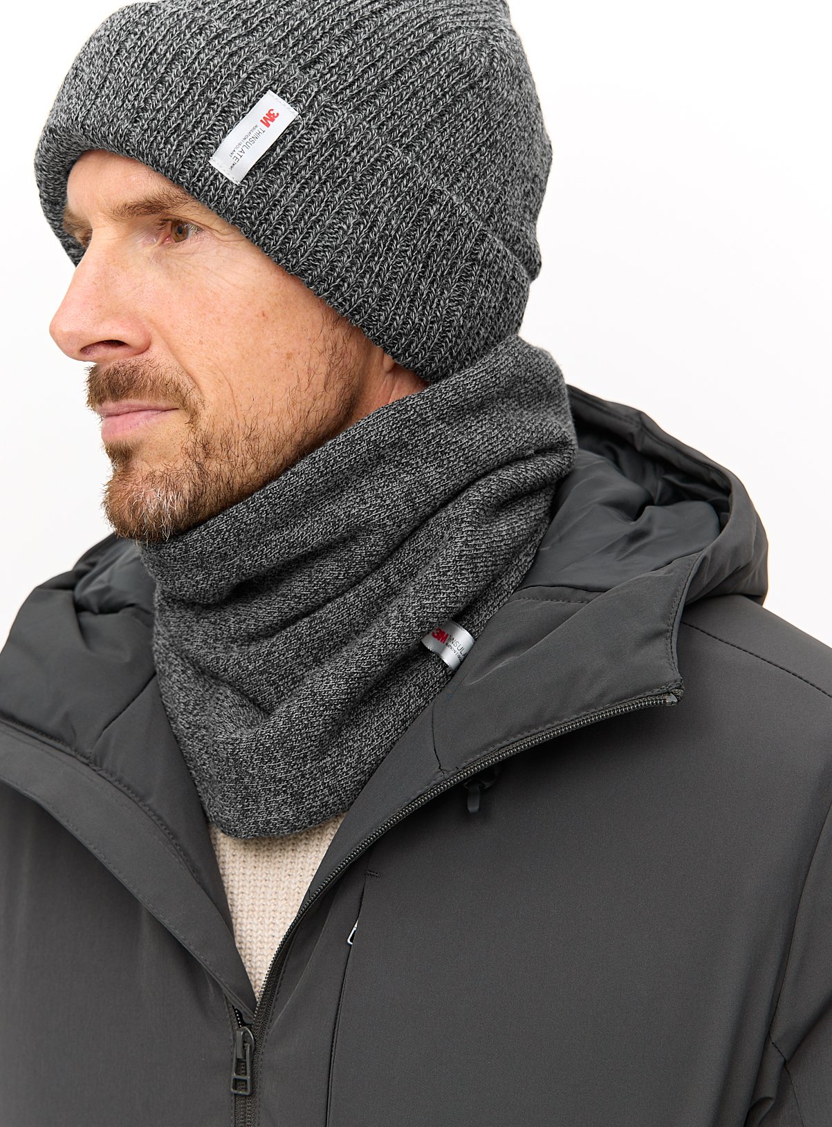 3M™ Thinsulate™ Grey Knitted Neck Warmer One Size