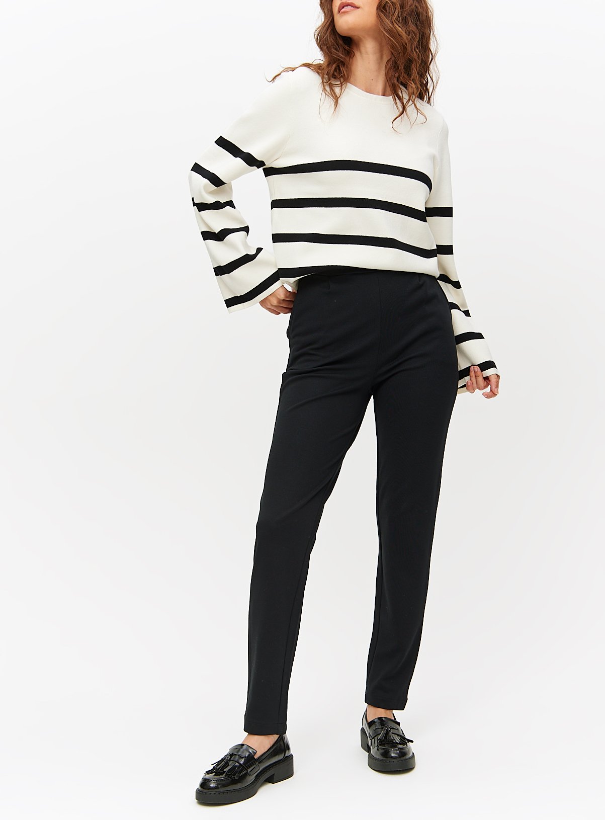 Ponte Tapered Leg Trousers 