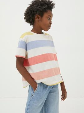 FATFACE Block Stripe T Shirt 