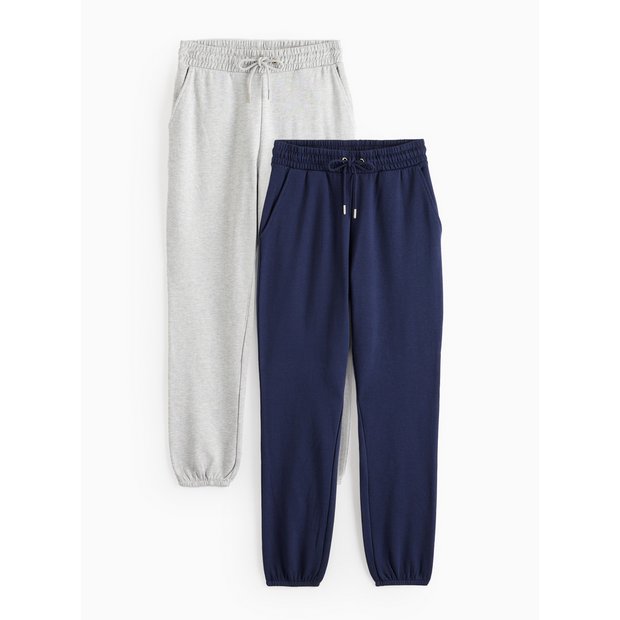 Buy Grey Marl and Navy Joggers Pack L Joggers Tu